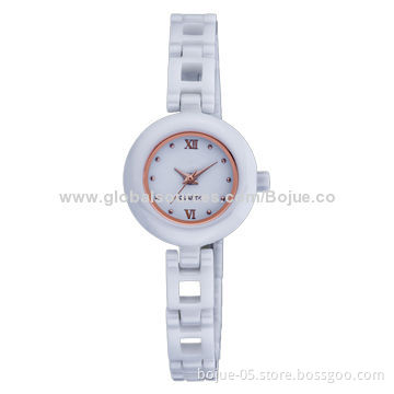 High-tech Luxury White Sapphire Crystal Ceramic Watch